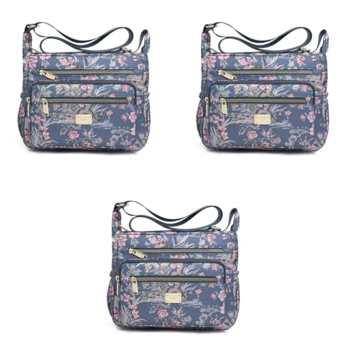 PALAY® Crossbody Bag for Women Nylon Shoulder Floral Multi-Pocket Purse 3 PCS PALAY® Crossbody Bag for Women Nylon Shoulder Floral Multi-Pocket Purse 3 PCS